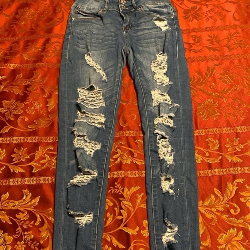 Almost Famous Distressed Skinny Jeans